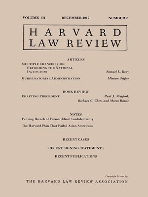 cover image of Harvard Law Review